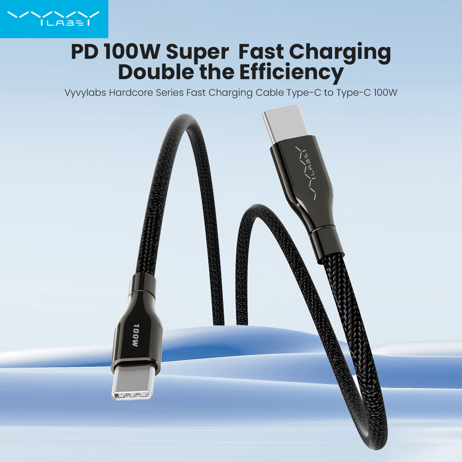 کابل شارژ سریع ۱۰۰ واتی ویوی لبز Vyvylabs VCJLCC101 Cable Superb C TO C 100W 2M - Image 4