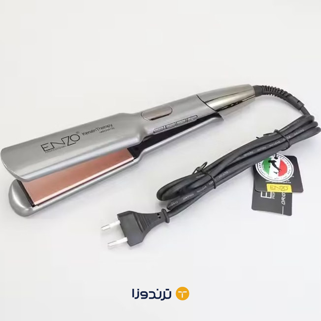 ست سه تیکه کراتین اتو مو ، برس حرارتی و فرکننده مخروطی انزو مدل EN-3885 - Image 2