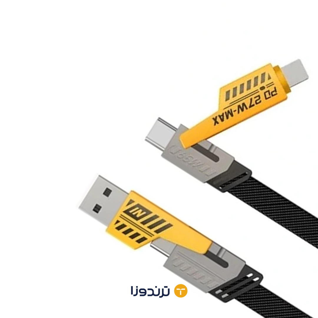 کابل شارژ تبدیل شونده چهارکاره VYVYLABS Elite Series 4 in 1 Fast Charging Cable VCSHY65-BK