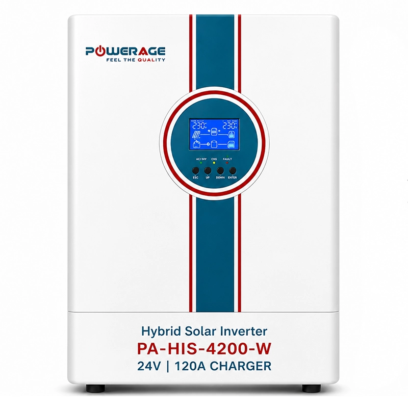 اینورتر خورشیدی هیبریدی پاوریج PA-HIS-4200-W | ولتاژ 24 ولت - شارژر 120 آمپر